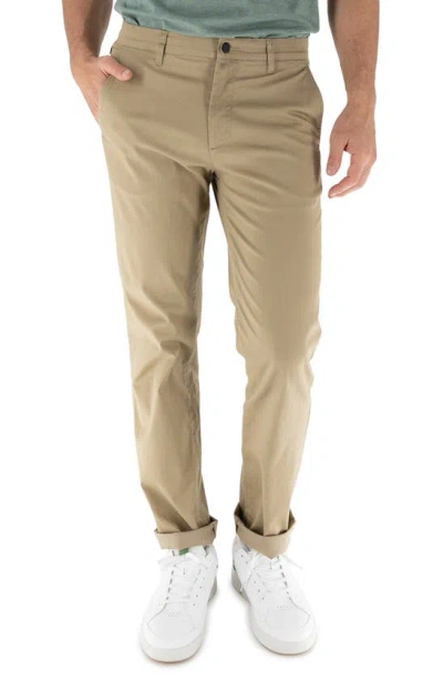 Devil-dog Dungarees Maneuver Slim Straight Leg Performance Twill Pants In Medium Beige/ Khaki