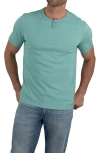 Devil-dog Dungarees Short Sleeve Henley In Blue