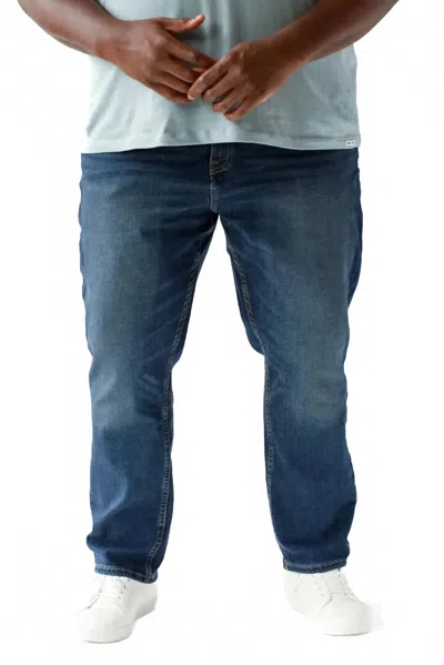 Devil-dog Tapered Leg Athletic Jeans - Big & Tall In Burke In Blue