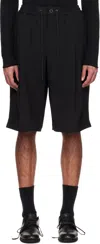 Devoa Black Hybrid Shorts In Black