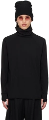 Devoa Black Long Sleeve Turtleneck In Black