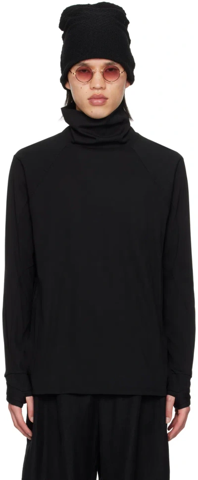 Devoa Black Long Sleeve Turtleneck