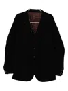 Devoa Button-embellished Wool Blazer In Black