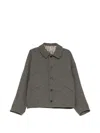 Devoa Button-up Wool Jacket In Orange