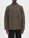 Devoa Cashmere Crew Neck Sweater In Brown