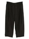 Devoa Cotton Trousers In Black