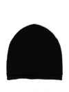 Devoa Knitted Beanie In Black