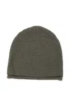 Devoa Knitted Beanie In Green