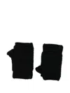 Devoa Knitted Gloves In Black