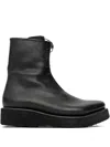 Devoa Lace-up Side-zip Biker Boots In Black