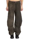 Devoa Oversized Viscose And Linen Trousers