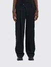 Devoa Wool Trousers With Pleats In Black