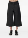 Devoa Pleated Cuffed Trousers In Black