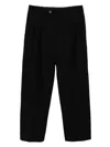 Devoa Pleated-panel Trousers In Blue
