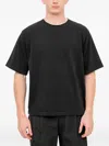 Devoa Print Knit T-shirt In Black