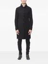 Devoa Roll-neck Knitted Cardigan In Black