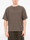 Devoa Short-sleeve Knit T-shirt In Brown