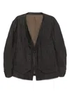 Devoa Single-breasted Jacket In Black