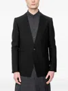 Devoa Single-breasted Wool-mohair Dinner Jacket In Black