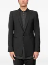 Devoa Single-button Tailored Suit Jacket In Black