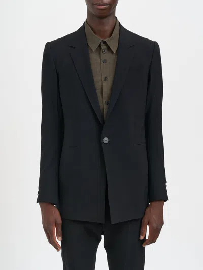 Devoa Single-breasted Wool Blazer In Blue