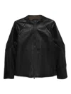 Devoa Suprem Leather Jacket In Black