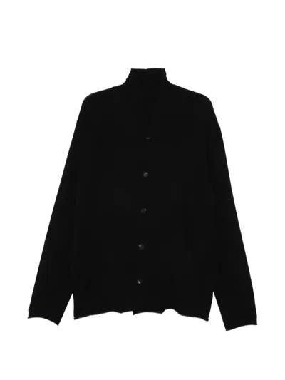 Devoa V-neck Cardigan In Black