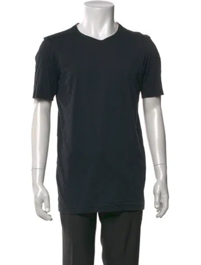Pre-owned Devoa V-neck Short Sleeve T-shirt In Gray