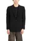 Devoa Henley-neck Long-sleeve Sweater In Black