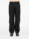 Devoa Wool Trousers With Pleats In Black