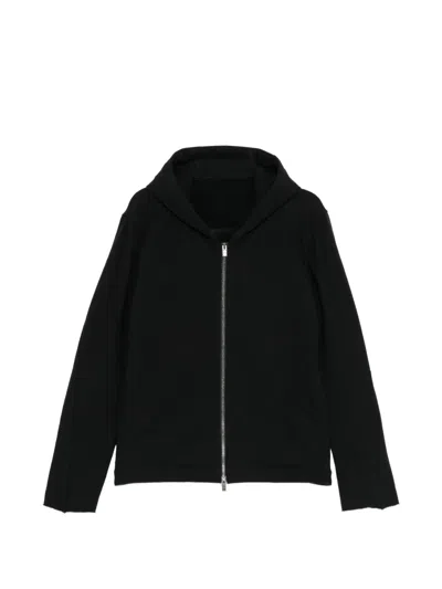 Devoa Zip-up Hoodie In Black