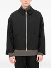 Devoa Zip-up Jacket In Black