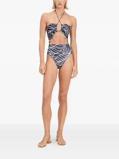 Devon Amal Cutout Swimsuit In Blue