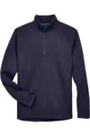 Devon & Jones Bristol Sweater Fleece Quarter-zip Pullover In Blue