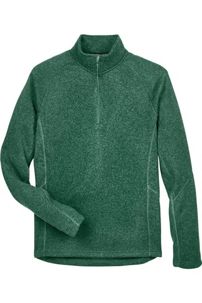 Devon & Jones Bristol Sweater Fleece Quarter-zip Pullover In Green