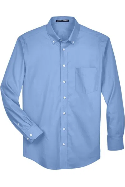 Devon & Jones Crown Collection Oxford Woven Dress Shirt In Blue