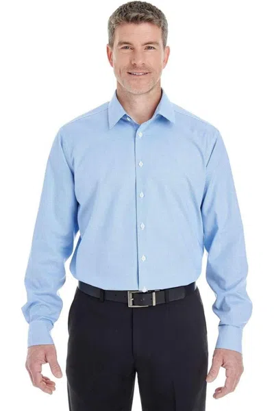 Devon & Jones Crown Collection Royal Dobby Dress Shirt In Blue