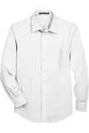 Devon & Jones Crown Collection Tall Solid Stretch Twill Woven Dress Shirt In White
