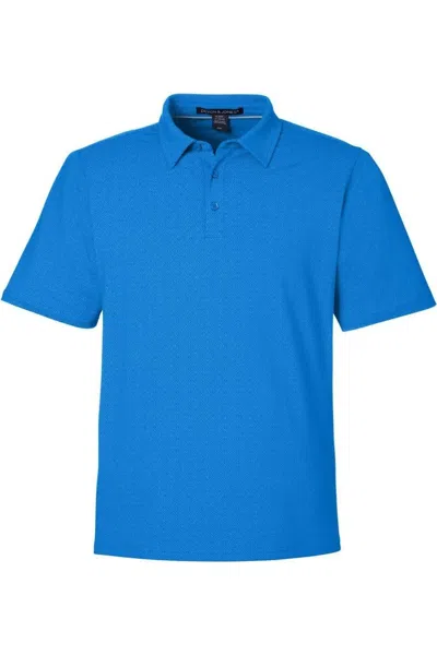 Devon & Jones Crownlux Performance Geo Polo In Blue