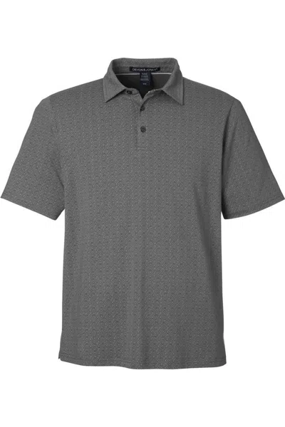 Devon & Jones Crownlux Performance Geo Polo In Gray