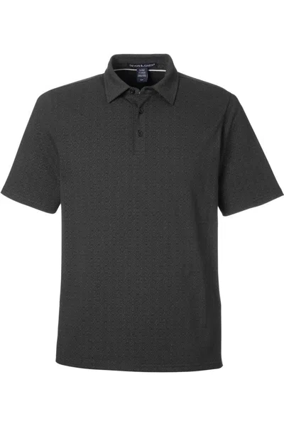 Devon & Jones Crownlux Performance Geo Polo In Gray