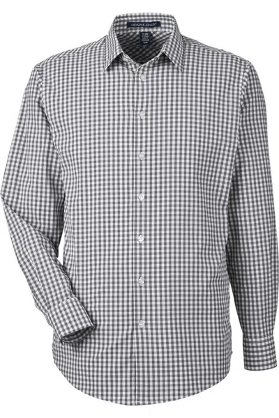 Devon & Jones Crownlux Performance Gingham Dress Shirt In Blue