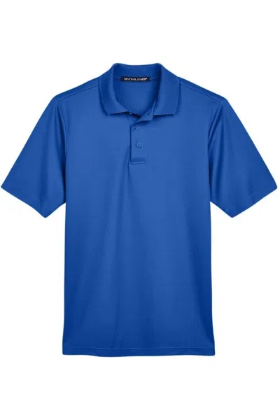 Devon & Jones Crownlux Performance Tall Plaited Polo In Blue