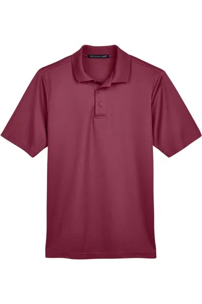 Devon & Jones Crownlux Performance Plaited Polo In Red