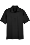 Devon & Jones Crownlux Performance Tall Plaited Long Sleeve Polo In Black