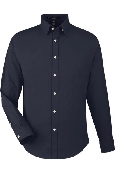 Devon & Jones Crownlux Performance Spencer Poplin Dress Shirt In Blue