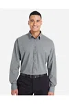 Devon & Jones Crownlux Performance Tonal Mini Check Woven Dress Shirt In Gray