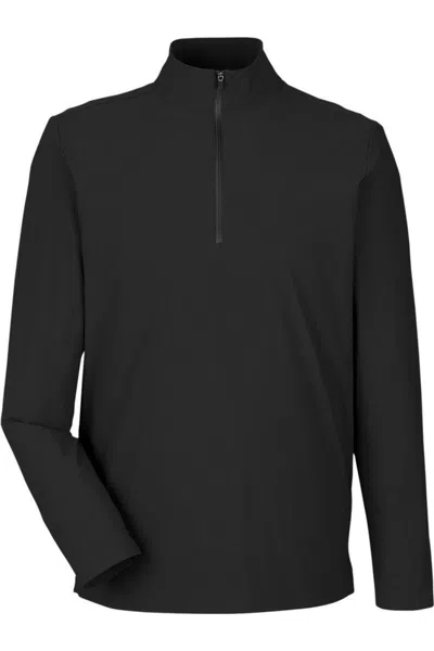 Devon & Jones Crownlux Performance Windsor Welded Quarter-zip Pullover In Black
