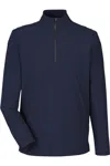 Devon & Jones Crownlux Performance Windsor Welded Quarter-zip Pullover In Blue