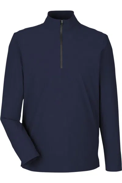 Devon & Jones Crownlux Performance Windsor Welded Quarter-zip Pullover In Blue
